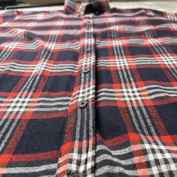 Mountain Ridge Top Men's 2XLT Red Plaid Long Sleeve Flannel Outdoor Grandpacore - Picture 5 of 9